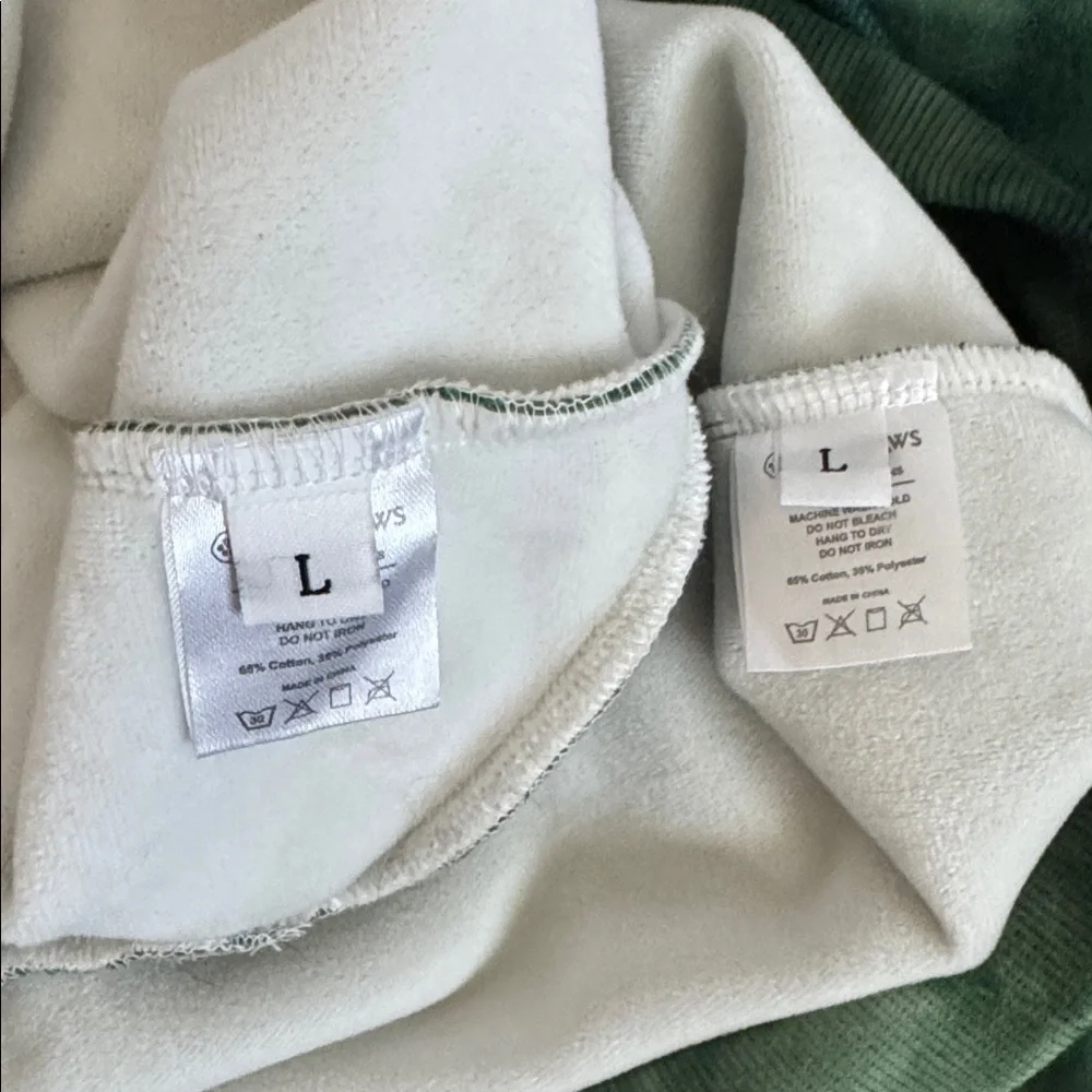 Spark Paw Velvet Emerald Green Human and Dog Hoodie Set Sizes L & L NWOT